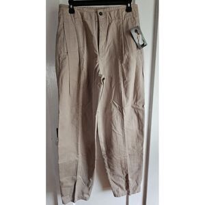 NWT VTG  TRADERBAY INTERNATIONAL W32/L32 men pleated tan relaxed fit seamed pant
